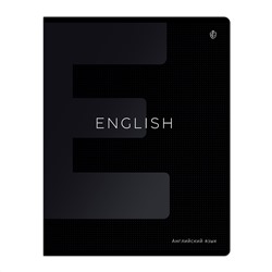 Тетрадь предметная 48л. Greenwich Line "Сolor black" - Английский язык, "софт-тач" ламинация, выборочный УФ-лак, 70г/м2