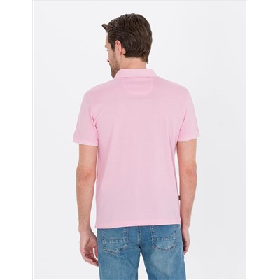 Pink Slim Fit Polo Yaka Mercerized T -For