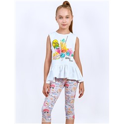 Костюм летний для девочки KETMIN SUNNY BEACH цв.Белый/Серый