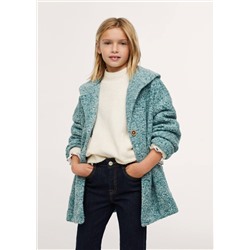 Abrigo lana pelo rizado -  Niña | MANGO OUTLET España