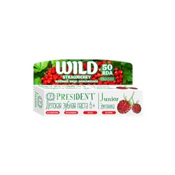 Детская зубная гель-паста PresiDENT Junior Wild Strawberry 6+ со вкусом земляники (без фтора), 50 мл