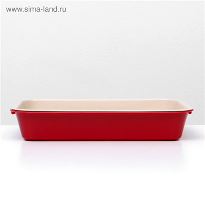 Туалет средний с сеткой 36 х 26 х 6,5 см, бежевый/красный