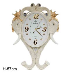 Часы настенные Слоны 57 см / 95686T-2 /уп 10/_
