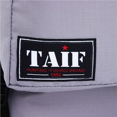 Рюкзак туристический Taif, 90 литров, с поясным ремнём, с карманами, серый/красный