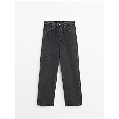 Jeans tiro alto wide leg