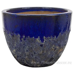 Кашпо Nobilis Marco "Blue volcano Round" (керамика), D28хН23 см