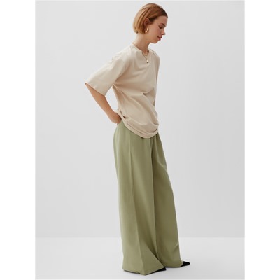 Брюки женские oversize MINAKU: MINAKU: Safari цвет мятный, размер 48