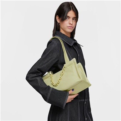 Bolso shopper Manifesto - cuero - verde pálido