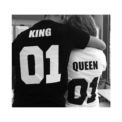 Парные футболки "King 01 / Queen 01"