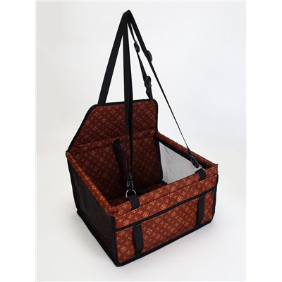 Автокресло для животных 40*30*25 см, коричневое