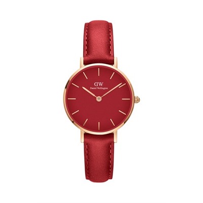 Reloj de cuarzo de piel y chapado en oro rosa Suffolk