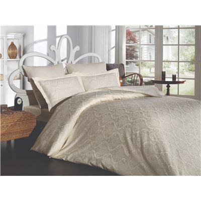 Постельное белье Karven жаккард семейный Damask Cream