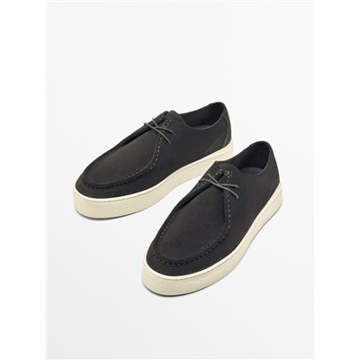 Zapato bordón serraje