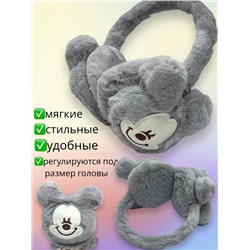 Меховые наушники Мики Маус детские 2-14 лет регулируемые Арт 8А тип 2