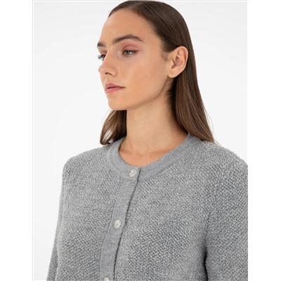 Серый меландж Slim Fit Triko Cardigan