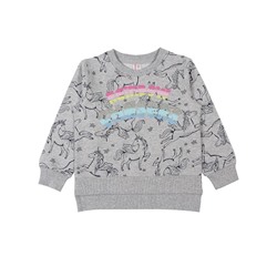 CWK 62253 Джемпер для девочки, серый меланж