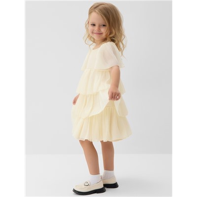 Платье для девочки MINAKU: PartyDress, цвет молочный, рост 122 см
