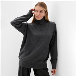 Джемпер вязаный женский MINAKU: Knitwear collection цвет антрацит, р-р 46-48