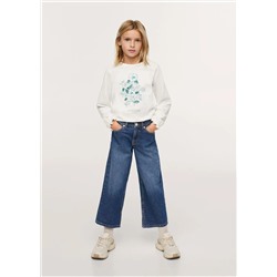 Camiseta manga larga bordado -  Niña | MANGO OUTLET España