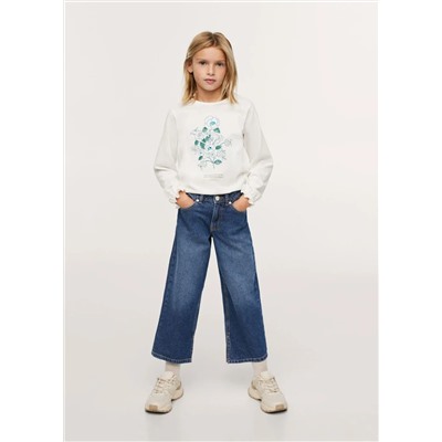 Camiseta manga larga bordado -  Niña | MANGO OUTLET España