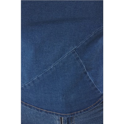 Blue Square Corm Strap Denim Blough Size Blouse TBBSS25AF00103