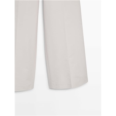 Pantalón ancho mezcla algodón