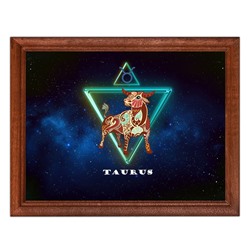 POSG-0011 Постер в рамке 23x17см Знаки Зодиака - Телец