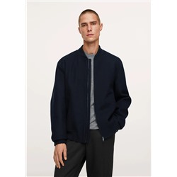 Chaqueta bomber lana reciclada -  Hombre | MANGO OUTLET España