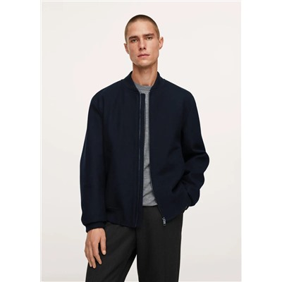 Chaqueta bomber lana reciclada -  Hombre | MANGO OUTLET España
