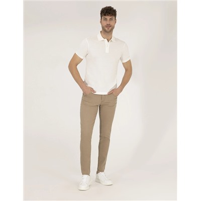 Белая стройная посадка Polo yaka basic t -красавица