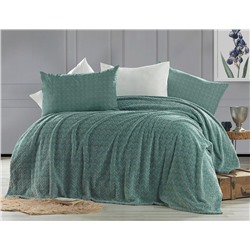 Плед KARVEN Super Soft BENZIA 160*220 п/э 1.5 спальный Р 943 морская волна (Акция)