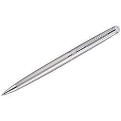 УЦЕНКА - Ручка шариковая Waterman "Hemisphere Stainless Steel PT" синяя, 1,0мм, подарочная упаковка