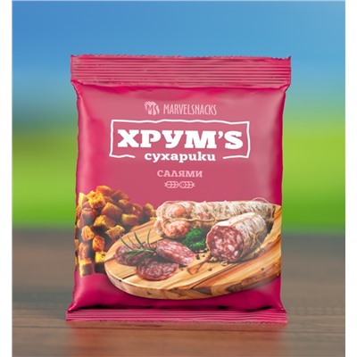 Сухарики "ХРУМ`S" со вкусом салями, 40 г