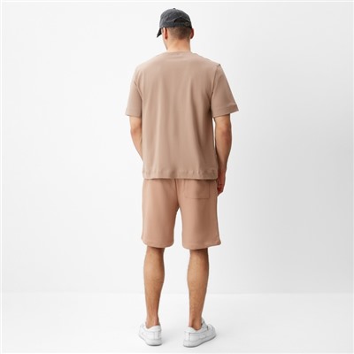 Футболка мужская из органического хлопка MINAKU REGULAR FIT: цвет бежевый, р-р 50
