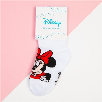 Носки для девочки «Минни Маус», DISNEY, 12-14 см, цвет белый