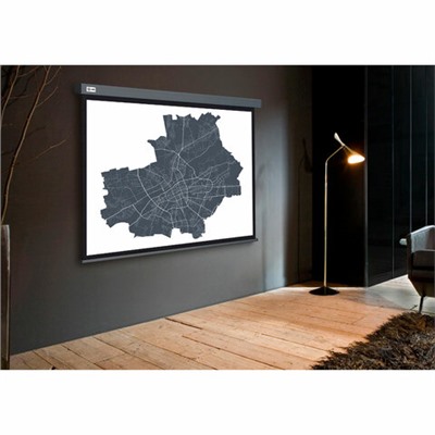 Экран Cactus Wallscreen CS-PSW-180X180-SG, 180x180 см, 1:1, настенно-потолочный, серый