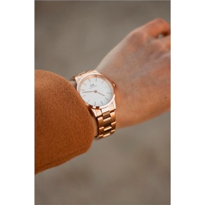 Reloj de acero Iconic Link - 36 mm - Rosa dorado y blanco