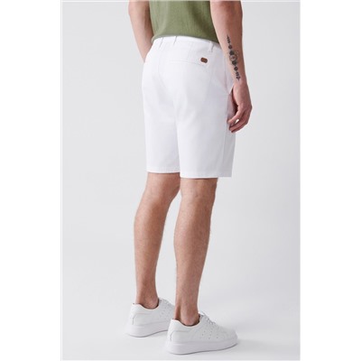 Белые гибкие шорты Patara Chino Kanvas