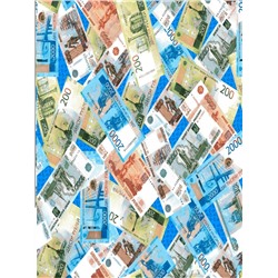Полотенце вафельное банное  " Банкноты вид 1" 78*150