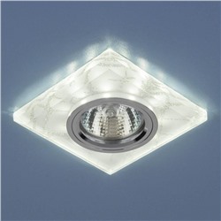 Нарушена упаковка.   Встраиваемый светильник с LED подсветкой Elektrostandard 8361 MR16 WH/SL (a031516) 8361 MR16 WH/SL белый/серебро