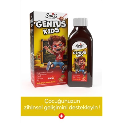 Сироп Swiss Natural Genius Kids 150 мл с магнием L-треонатом и цитиколином для детей Сироп для развития интеллекта