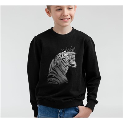Свитшот детский Like a Tiger, черный