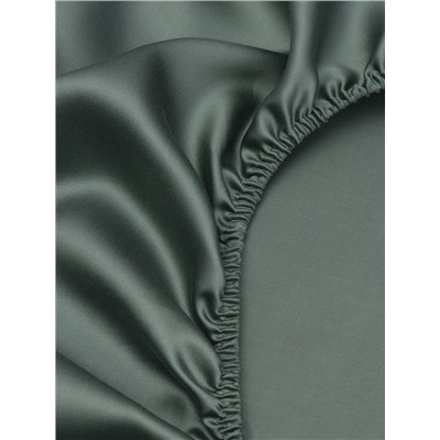 Простыня на резинке SL Home Tencel 140*200+30 см , цв. оливковый