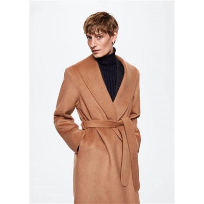 Abrigo batín handmade lana -  Mujer | MANGO OUTLET España