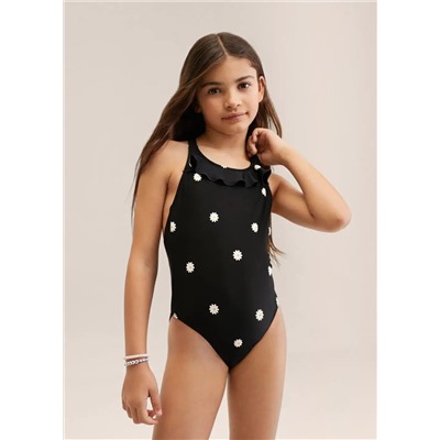 Bañador estampado margaritas -  Niña | MANGO OUTLET España