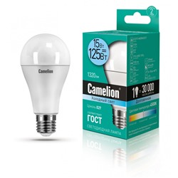 Нарушена упаковка!   Светодиодная лампа E27 15W 4500K (белый) A60 Camelion LED15-A60/845/E27 (12186)