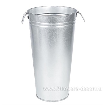 Вазон цинковый с ручками "Classic", 9 л, D 21.2  х  H 39 см