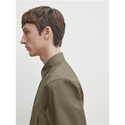 Sobrecamisa doble bolsillo mezcla algodón