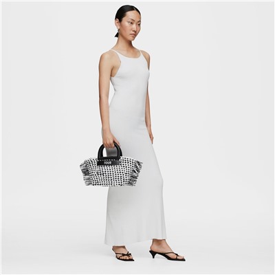 Bolso capazo Dora - negro y blanco