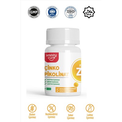 Happy Cure Çinko Pikolinat 30 Tablet